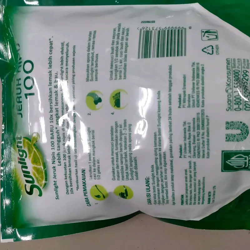 sunlight jeruk nipis 910ml Cair 2