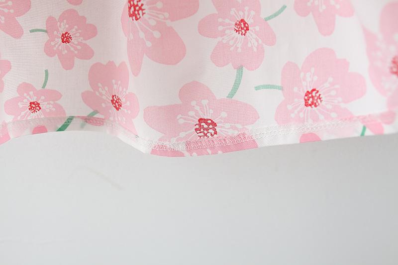 Product Introduction of New Style Sweet Fashion Floral Princess Dress for Baby Girls with Hood and Bowknot Korean Style Puffy Dress 10