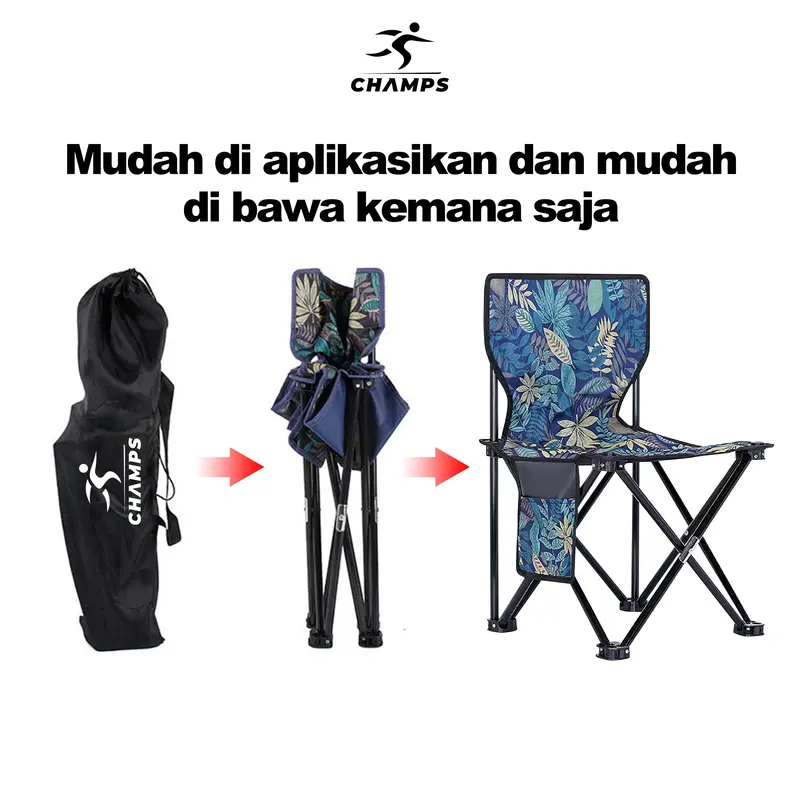 CHAMPS Kursi lipat Outdoor Portable CH-701L,CH-702XL,CH-703XXL - Camping 3