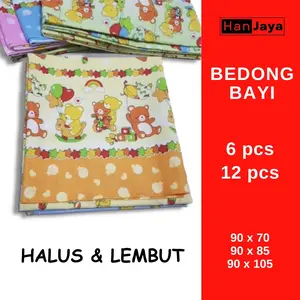 Grosir 12 pcs Bedong Bayi Kain Flanel Halus dan Lembut grosir lusinan termurah