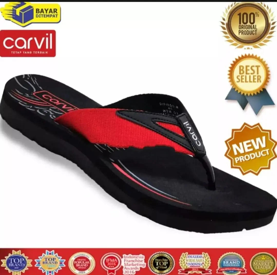 BAYAR DI TEMPAT SENDAL JEPIT CARVIL PRIA/WANITA TERMURAH TERLARIS UK 33-44