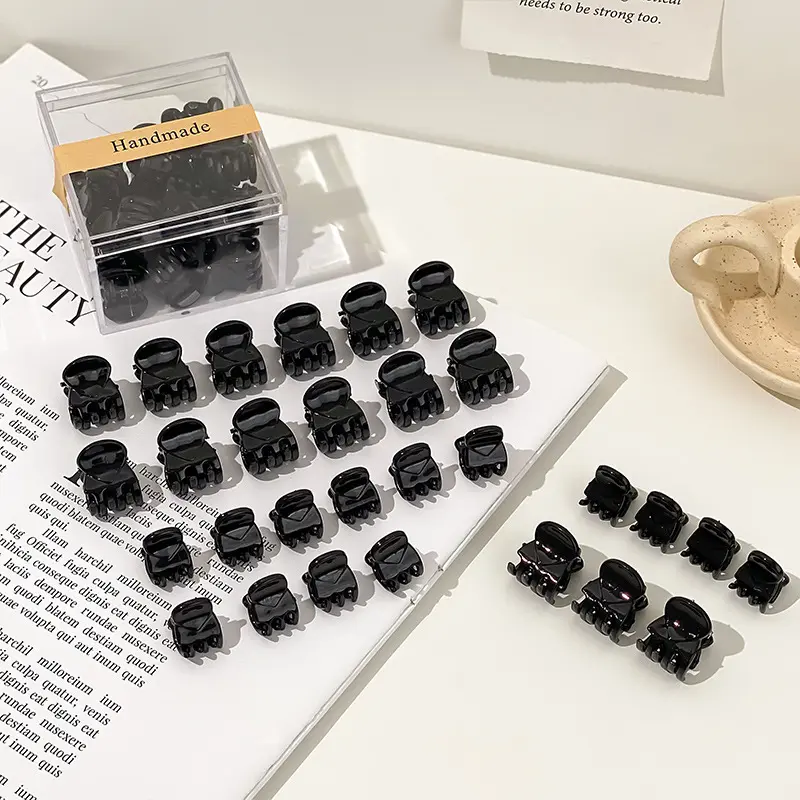 Mini Clip Hairware Side Barrettes Princess Hair Side Clip Small Hair Grabbing Clip Bangs Broken Black Hairpin Hair Accessories for Women