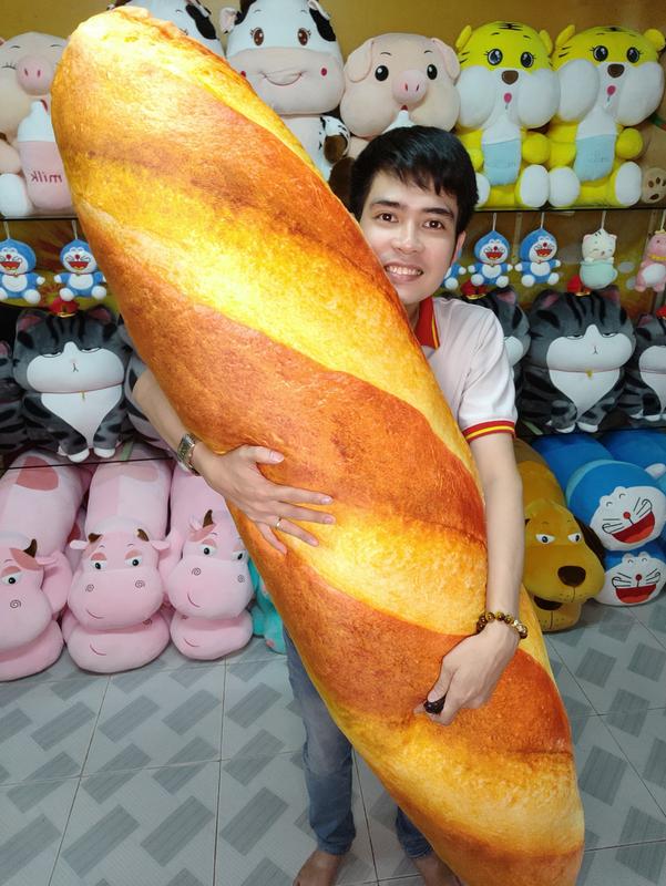 Gấu Bông Gối Ôm Hình Bánh Mì Size 1M5 - Thú Nhồi Bông - Thú Bông