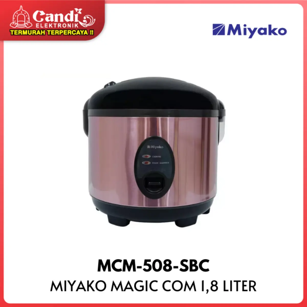 MIYAKO MAGIC COM 1,8 LITER MCM-508-SBC / Magic Warmer Plus MCM-508 SBC ROSEGOLD Rice Cooker Stainless Mejikom