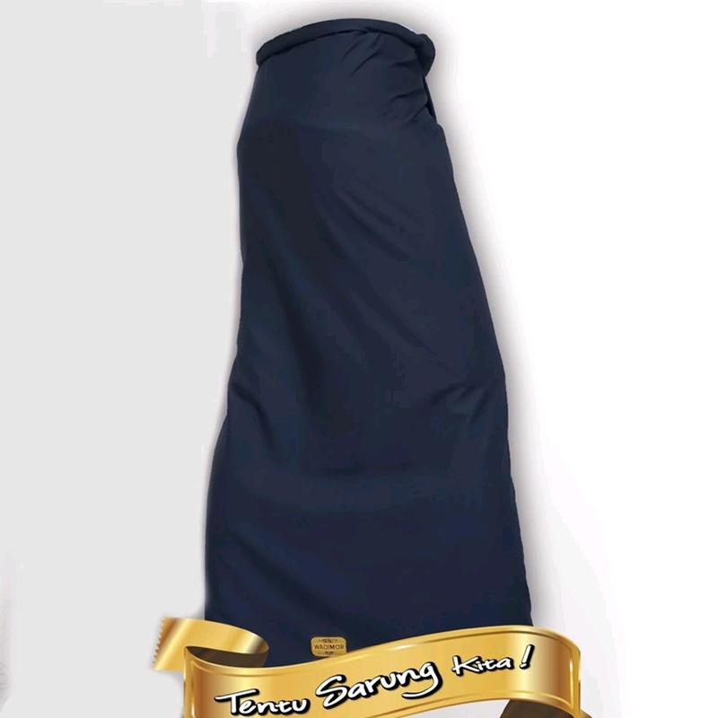 Sarung Wadimor Sarung Tenun Warna Hitam Putih Polos Tumpal Dewasa Perlengkapan Sholat Oleh-oleh Haji dan Umroh Busana Muslim 2