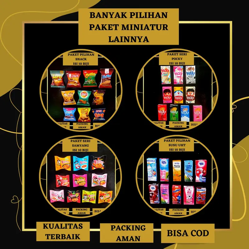 Magnet Kulkas Tempelan Gantungan Kunci Paket Jajanan Bocil Isi 10 Biji 1