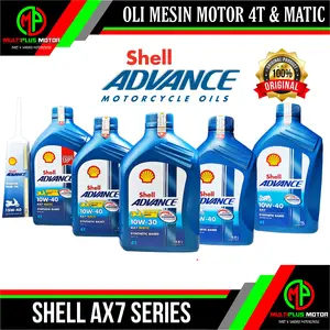 Oli Shell Advance AX7 Biru 4t matic manual Motorcycle Oil Gear