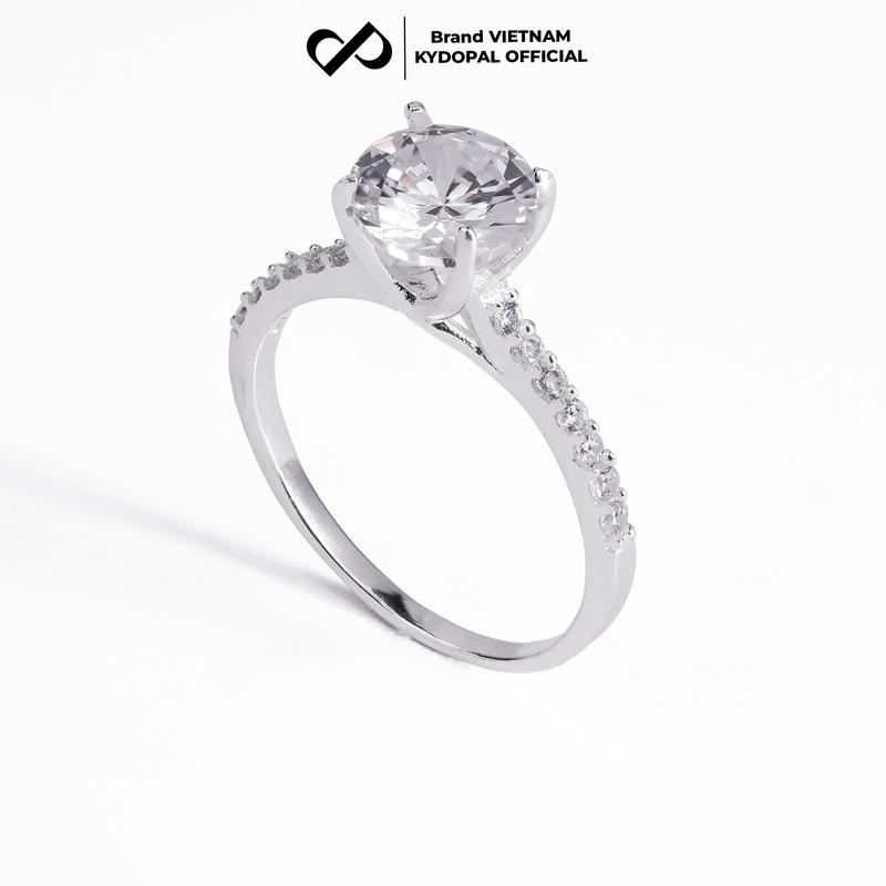 Nhẫn bạc nữ KYDOPAL đính đá trang sức bạc cao cấp 925 - PAL9A9N1