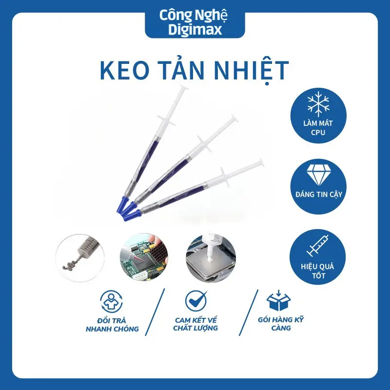 [Mua 3 Giảm 40%, Mua 5 Giảm 55%} Keo Tản Nhiệt Cho Cpu Dạng Xi Lanh Cỡ Nhỏ Gọn, Tiện Dụng