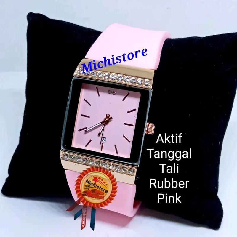 BISA COD, JAM TANGAN RUBBER WANITA ANALOG TANGGAL AKTIF Quartz 4