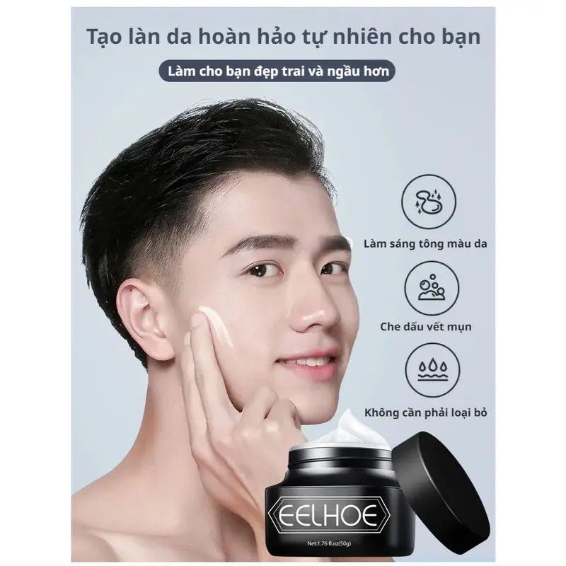 Kem Su Yan Cho Nam, EELHOE, Tươi Mới, Không Nhờn, Che Khuyết Điểm, Lỗ Chân Lông Vô Hình Kem Lười 2