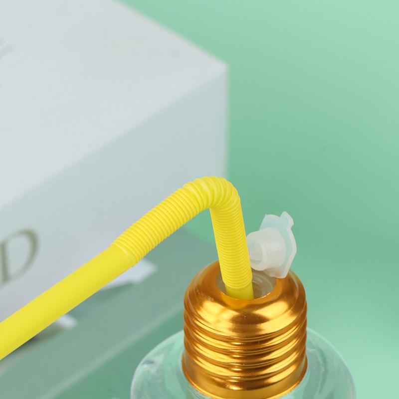 Product Introduction of 1Pc 200to500ml Creative Clear Artificial Fake Light Bulb Shaped Bottle Can Emit Light Drink Cup Juice Bottle Party Decor 30