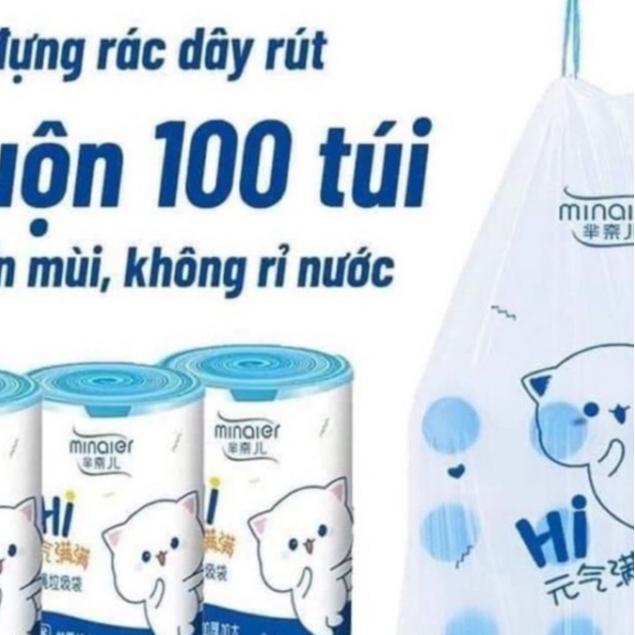 Combo cuộn 80-90 túi đựng rác Minaier có dây rút tự hu,ỷ sin - TikTok ...