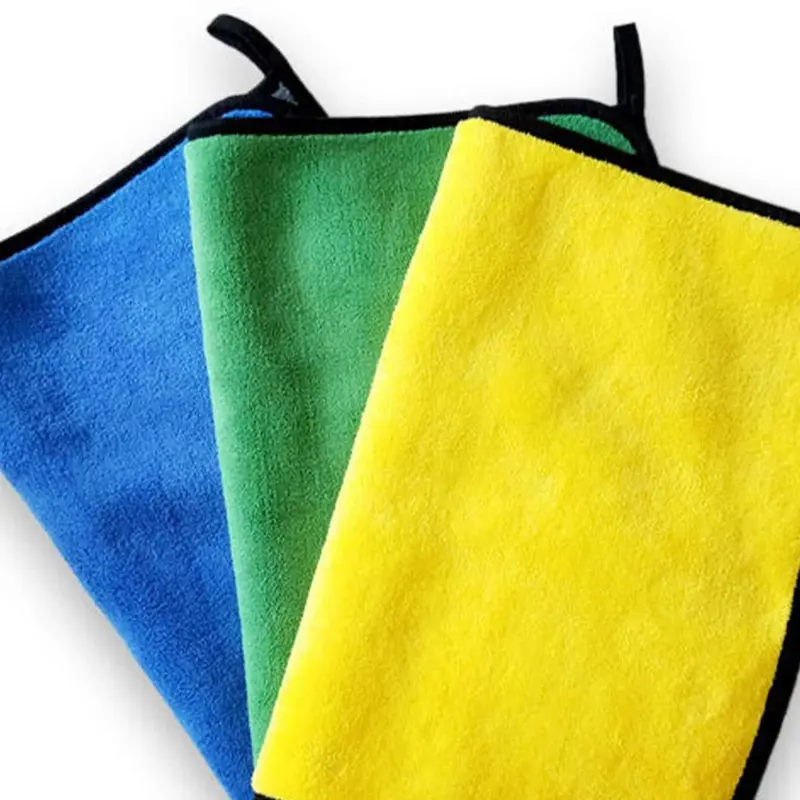Double-Sided Car Washing Towel Kit, Super Fine Fiber Towel, Portable Small Car Cleaning Rag 4