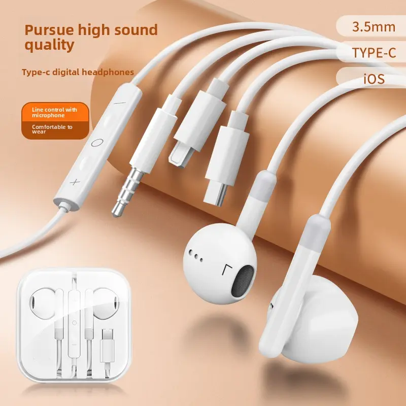 Immerse Yourself In Sound With These Durable Type C Wired Headphones For Samsung Galaxy S24 S23 S21 S22 Ultra A53 A52 A34 A54 Equipped With 3 5mm Jack And Secure Fit In Ear