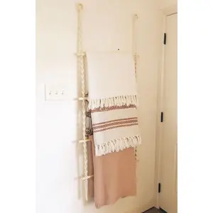 Macrame ladder hanger/ macrame gantungan/makrame wall decor / gantungan baju /gantungan sarung / gantungan hijab /code 87 Hiasan Dinding