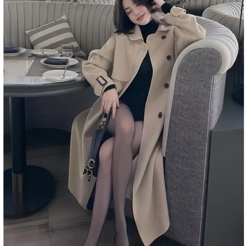 Áo Khoác Dạ Ép, Áo Choàng Măng Tô Dáng Dài Mùa Đông Nữ hàng VNXK ( có sẵn) By [Sunflower shop] Women Top