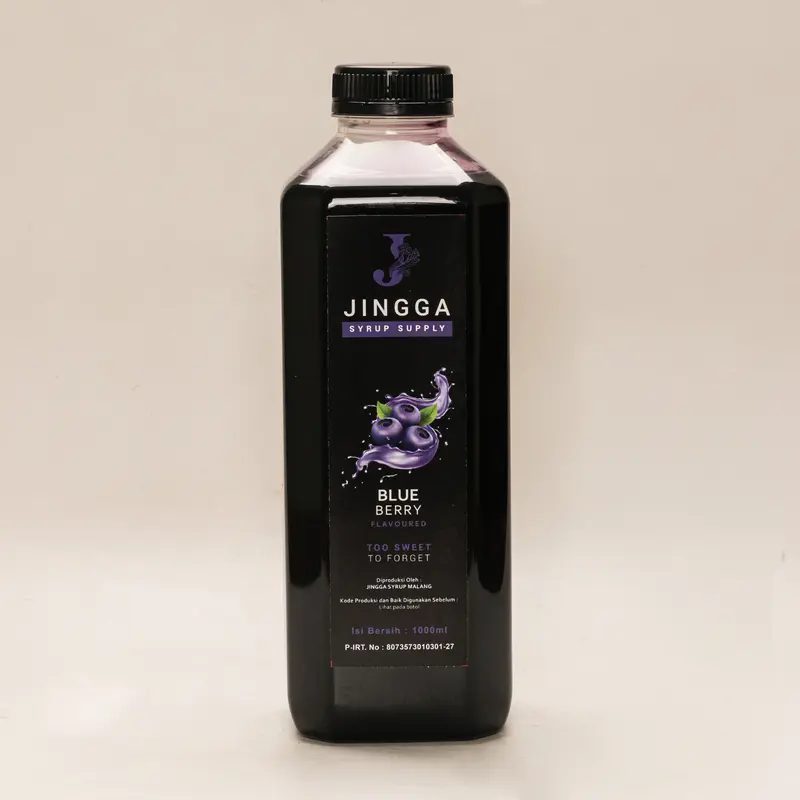 Jingga Blueberry Syrup 1000ml - Sirup Rasa Blueberry untuk Kopi, Mocktail dan Cocktail 1