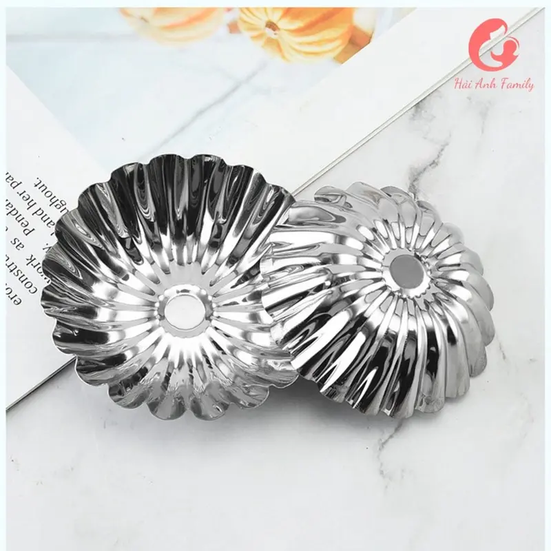 Khuôn Bánh Tart Trứng Lượn Sóng Cao Cấp Rộng 7,2cm 3