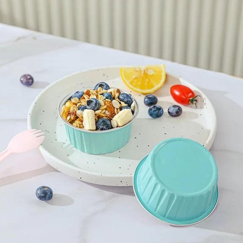 Product Introduction of Pudding Cup Cake Shrimp Egg Mold Cake Air Fryer Special Bowl Tin Paper Box Small Baking Tray Tin Paper Box 38