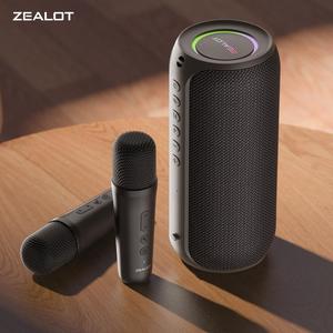 ZEALOT S69M ワイヤレススピーカー, 20W アウトドアキャンプ用スピーカー, ホームKTV & カラオケスピーカー, デュアルペアリング対応, USBインターフェース, スマートフォン/タブレット/テレビ対応 オーディオ用ワイヤレススピーカー