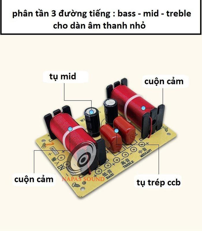 MẠCH PHÂN TẦN CHO LOA KÉO VÀ LOA GIA ĐÌNH WEAH305 - GIÁ 1 CÁI - MẠCH PHÂN TẦN 3 ĐƯỜNG TIẾNG NHỎ