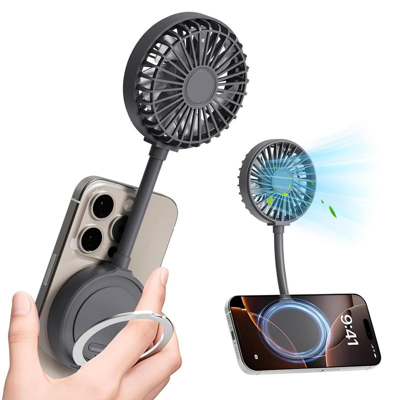 Magnetic Phone Fan, Mini Portable Personal Fan Rechargeable with ...