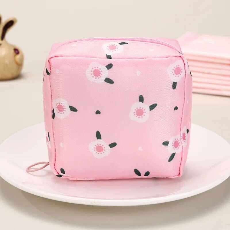 Product Introduction of Women Tampon Storage Portable Waterproof Organizer Pouch Cartoon Pattern Sanitary Napkin Bag 39