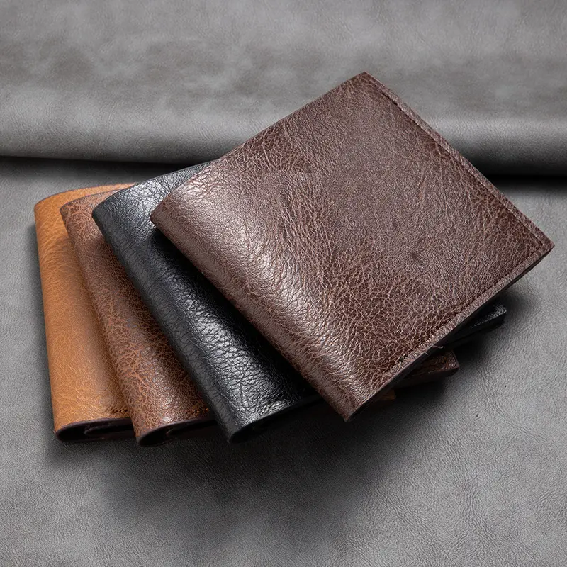 Short Simple Men's Wallet Multifunctional Card Wallet 2 Mezzanine Change Bag