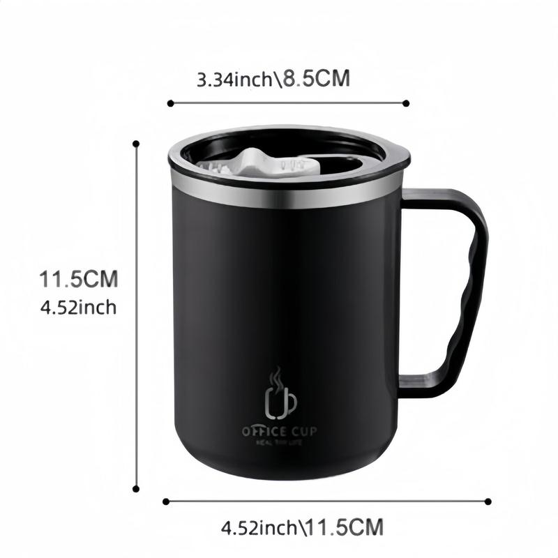 Product Introduction of Stainless Steel Double Wall Insulated Coffee Mug, 500ML Vacuum Insulated Coffee Cup, Modern Office Drinking Cup, Drinkware for Home Office Use 1
