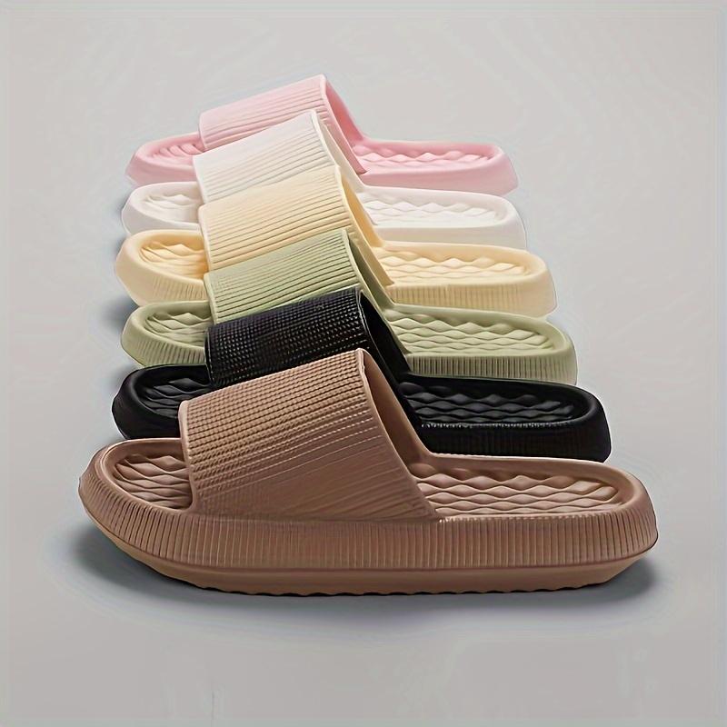 Product Introduction of Simple Solid Color Slide, Casual Open Toe Soft Sole Shoes, Comfortable Indoor Home Slippers 1