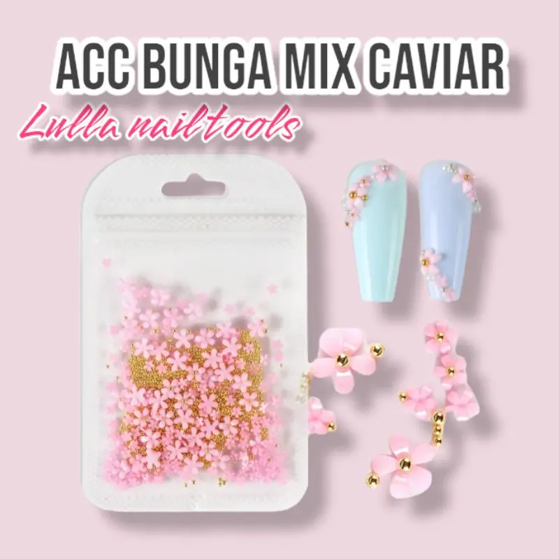 ACC BUNGA MIX NAIL ART  / HIASAN KUKU MOTIF BUNGA