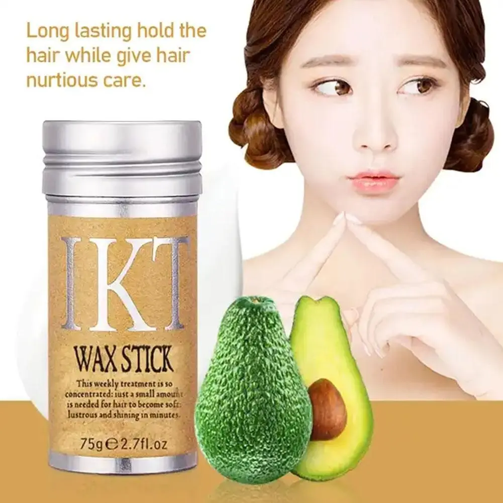 1pcs Hair Wax Stick Nourish Hair Strong Hold Styling Wax Broken Hair Finishing Paste Repair Hair Scales