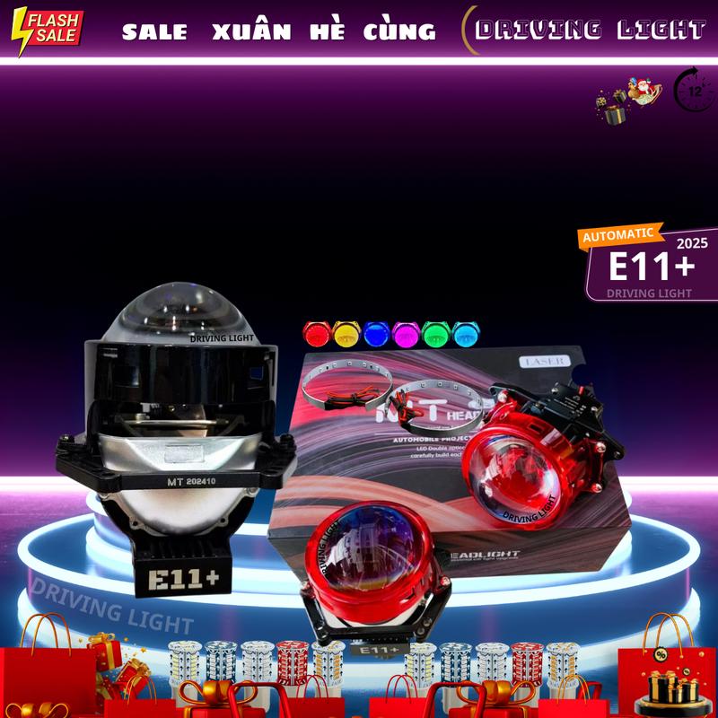 Bi Cầu LED PHA E11+70W Pha-60W Cos, Bản Nâng Cấp MT LIGHT 2024 - 1 , Bi 3-0 Chíp 6+ Titan, led,đoch3 Len Xanh Tím Led Trợ Pha Laze,dochoixemay,sirius,ex,win,wave,ledbicau,KENZONPhụ Tùng Đèn Pha den xemay bi e11 combo bi cầu ch