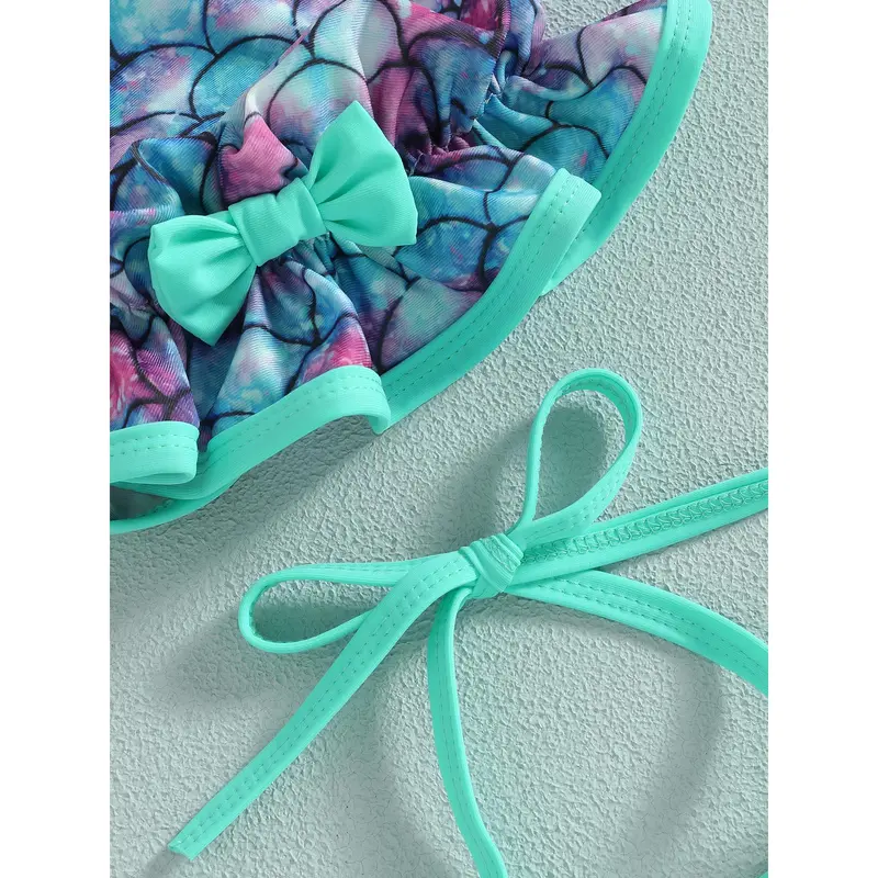 Đồ Bơi Bikini Cho Bé Gái, Áo Vest Cổ Dây Không Tay, Quần Đùi Hồ Bơi Đi Biển Có Mũ, Mùa Hè, Mềm Mại, Thoải Mái, Mùa Hè, Biển, Bãi Biển, Dễ Thương, Thời Trang, Kỳ Nghỉ, Đáng Yêu, Ơn Gọi, 6-24M, 2-4Y 6