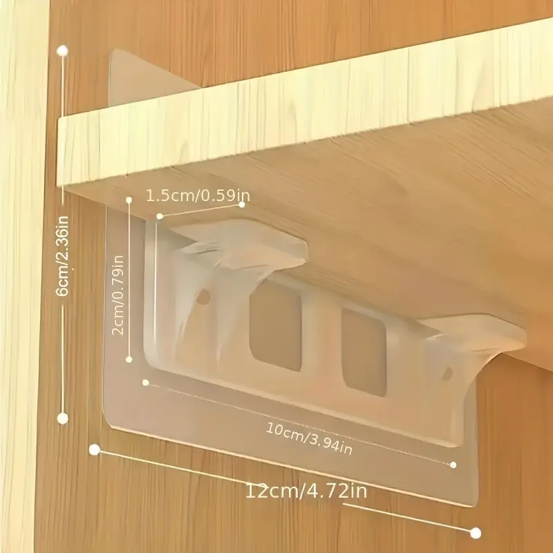 2PCS Self-Adhesive Shelf Support Pegs, Partition Pins for Kitchen Cabinet, Book Shelves, Closet Brackets, Clapboard Layers - Easy Installation, Space-Saving Kitchen Cabinet Helper