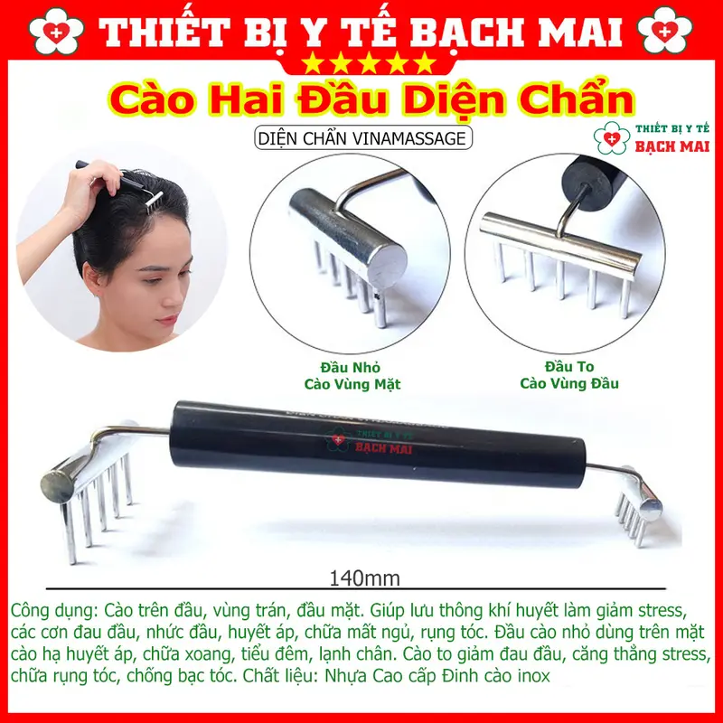 Thanh Cào Hai Đầu Lớn Nhỏ Dụng Cụ Diện Chẩn 7