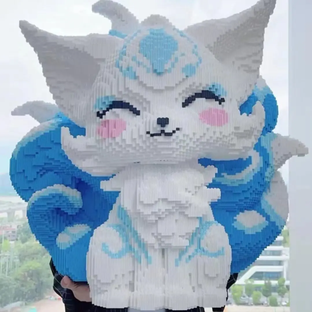 Đồ Chơi Giáo Dục Cáo Chín Đuôi Khổng Lồ, Tương Thích Với Lego, Khối Xây Dựng, Lắp Ráp Hạt, Thích Hợp Cho Bé Trai Và Bé Gái, Đồ Trang Trí Phòng Khách Tự Làm, Dài 202470cm