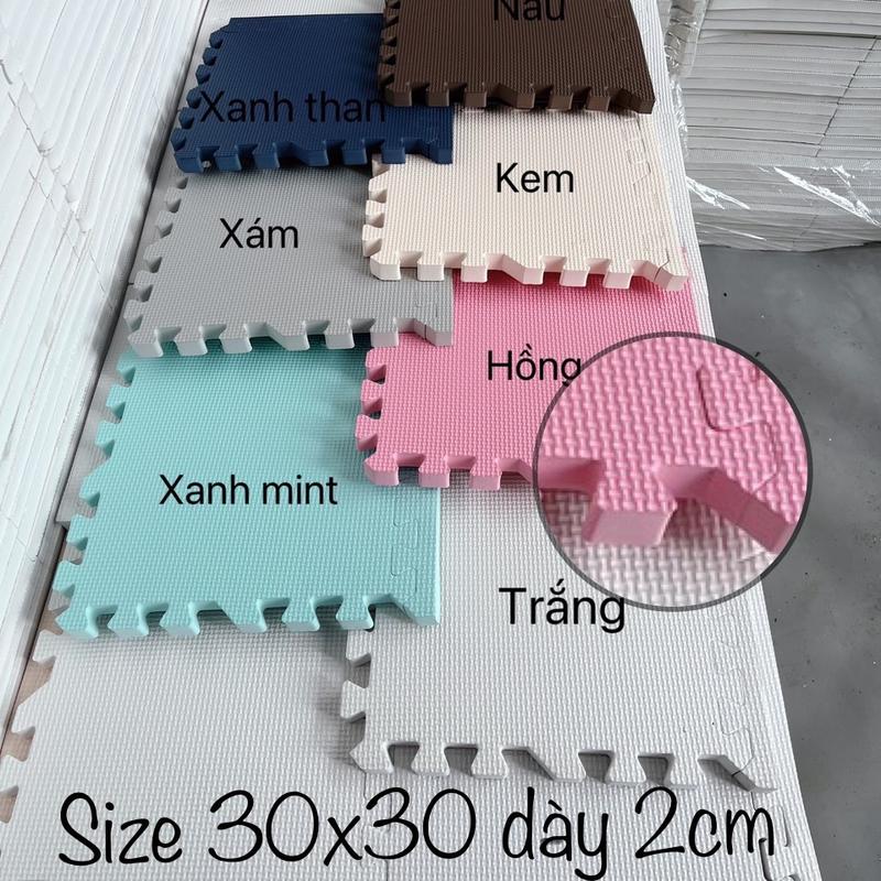  Set 20 Thảm xốp lót sàn size 30x30x2cm  có viền   thảm nằm chơi an toàn cho bé decor phòng  Đồ Chơi 