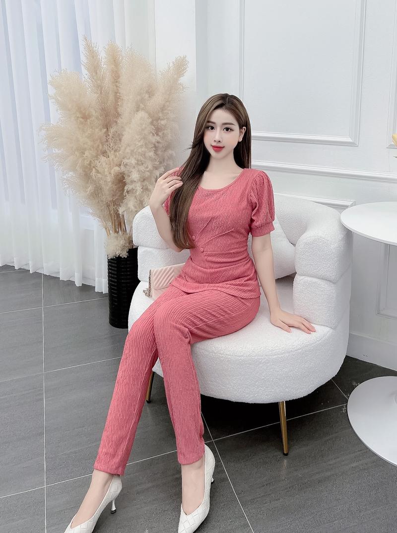 Product Introduction of Đồ bộ nữ quần dài vải thun 4 chiều set bộ quần áo mặc ở nhà mùa hè cho mẹ U30 U40 - cn132 19