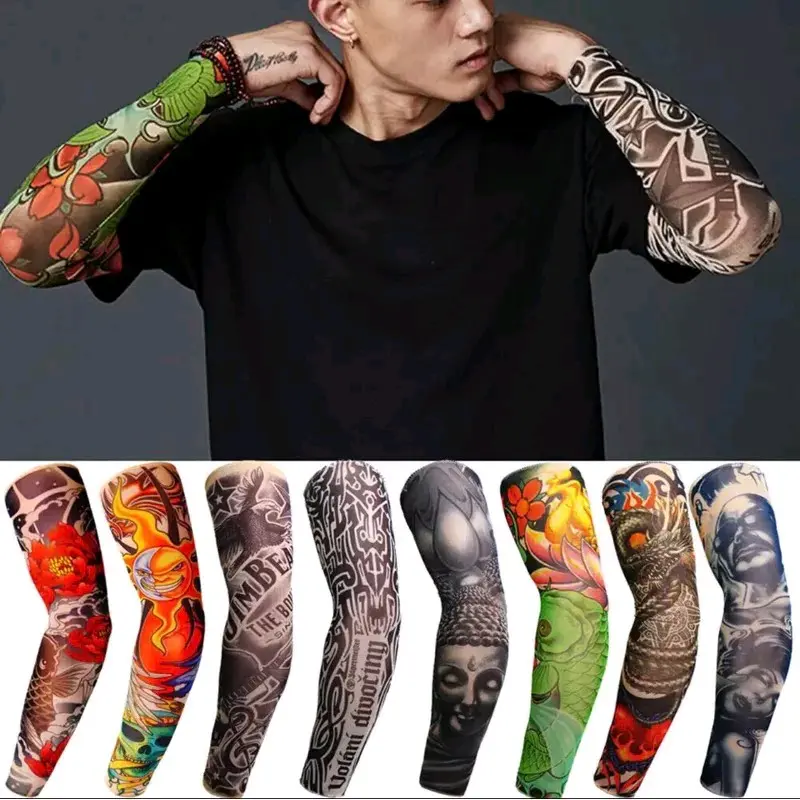 manset tangan tatto/lengan handsock tatto murah Random 6pasang 0