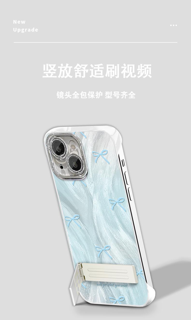 Product Introduction of For iPhone IP11 Pro Max IP12 IP13 IP14 plus Shockproof High-End Mirror Phone Case IP12 Pro IP15 Pro Max IP13 Pro IP11 Beautiful Female Bow Phone Case Protective Smartphone Cellphone Cover Protector Protection Screen Protector 3