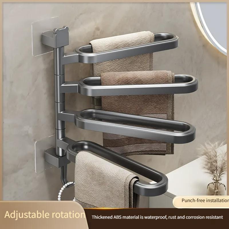 Punch-free Towel Rack Rotatable Multi-bar Towel Rack - TikTok Shop ...