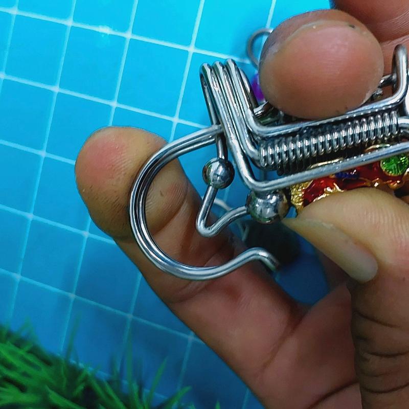 móc khóa inox phối tuỳ hưu ngậm ngọc. 7