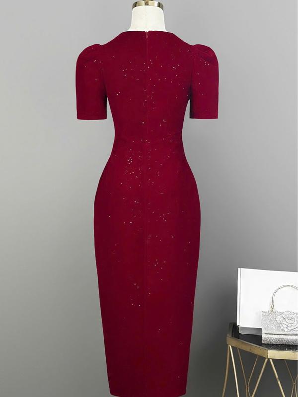 [MIỄN SHIP] MDU4571 Váy Nhung Tuyết Cao Cấp - Sắc Đỏ Kiêu Sa Và Mềm Mại Dành Cho Nữ Women Dress 7