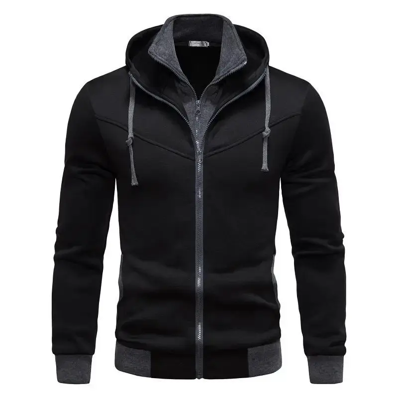 Fall new men's fashion casual slim-Fit hooded cardigan hooded Thin coat trend mature Daily men's hooded hoodie Menswear Sweatshirts