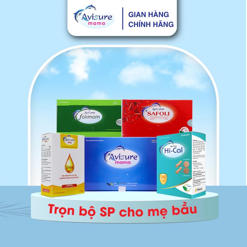 Trọn bộ sắt canxi DHA Vitamin tổng hợp Avisure cho bà bầu thế hệ mới cho phụ nữ trước mang thai, mang thai, cho con bú (60 viên).