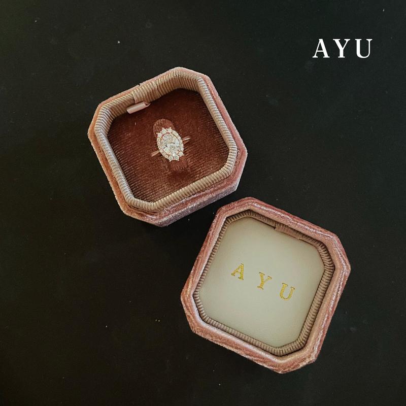 AYU Cincin Emas - Oval Grecian Solitaire 17K White Gold 3