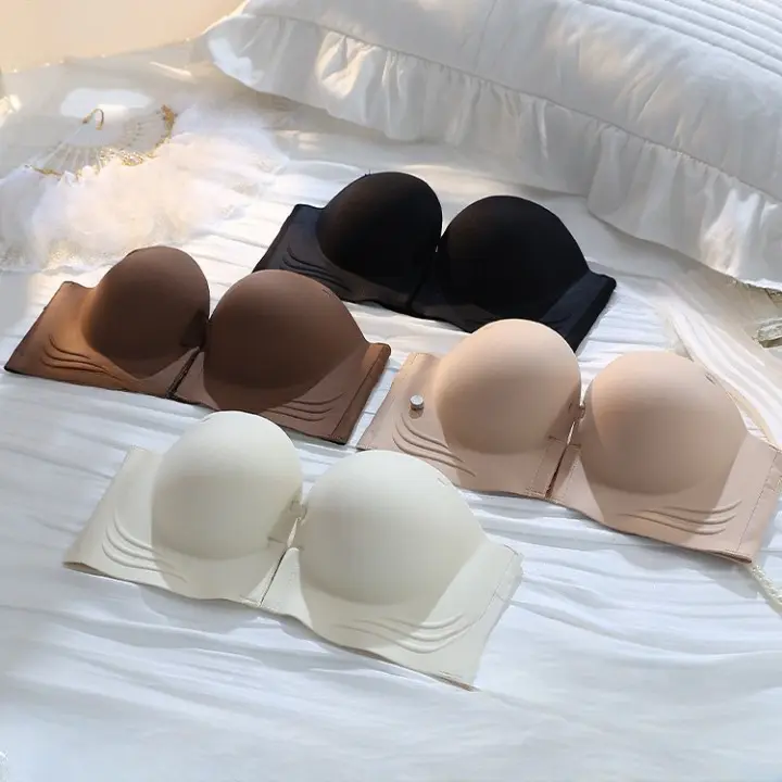 Istana - 9076 Bra Busa Tebel Push Up Tanpa Kawat Mengangkat PD 2 In 1 Strapless Bh Wanita Polos Nyaman 1
