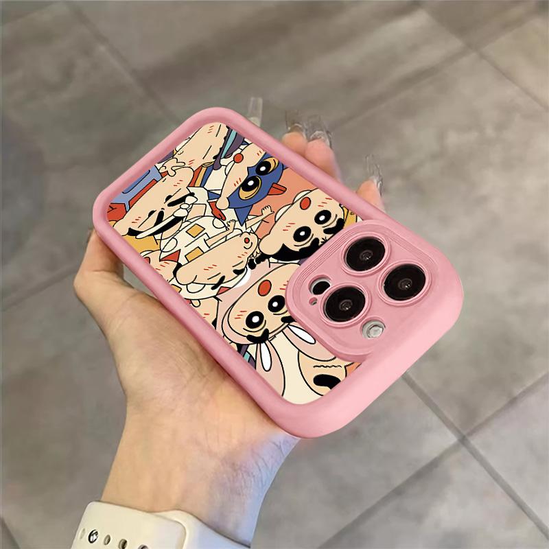 Product Introduction of Ốp Điện Thoại Họa Tiết Gia Đình Bút Chì Màu Nhảy Múa Shin chan, Tương Thích Với iPhone 15promax, 12, 13, 14, 11, xsmax, xs, xr, 7, 8Plus, SE2020, Bảo Vệ Ống Kính, Chống Sốc 8